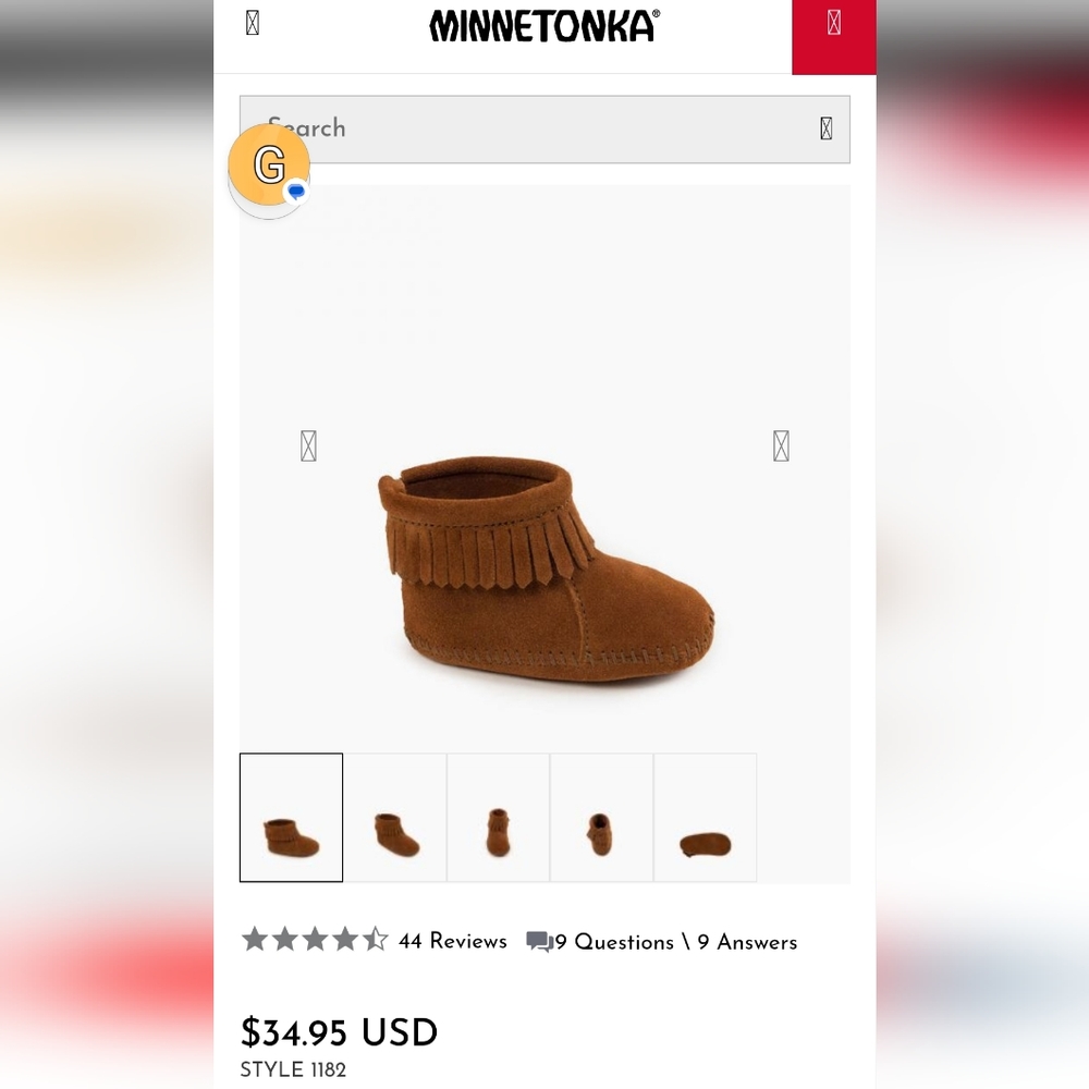 New WOT Minnetonka baby boots,Size 1